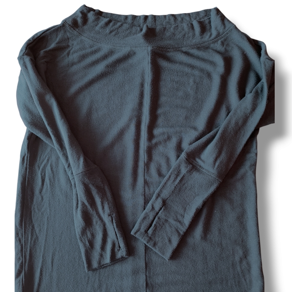 Athleta Studio Barre Teal Long Sleeve Dress  S - Picture 5 of 12
